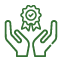 icono manos calidad